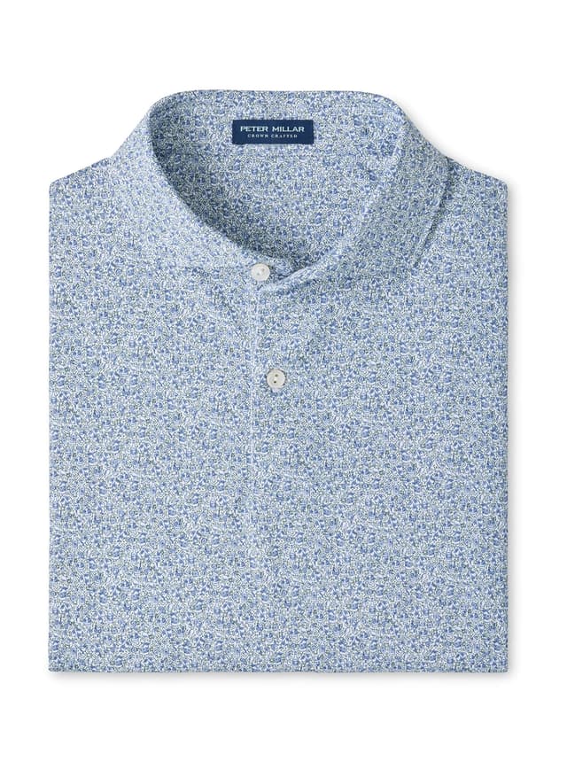 Peter Millar Men's Limoncello Performance Jersey Polo - White 3XL