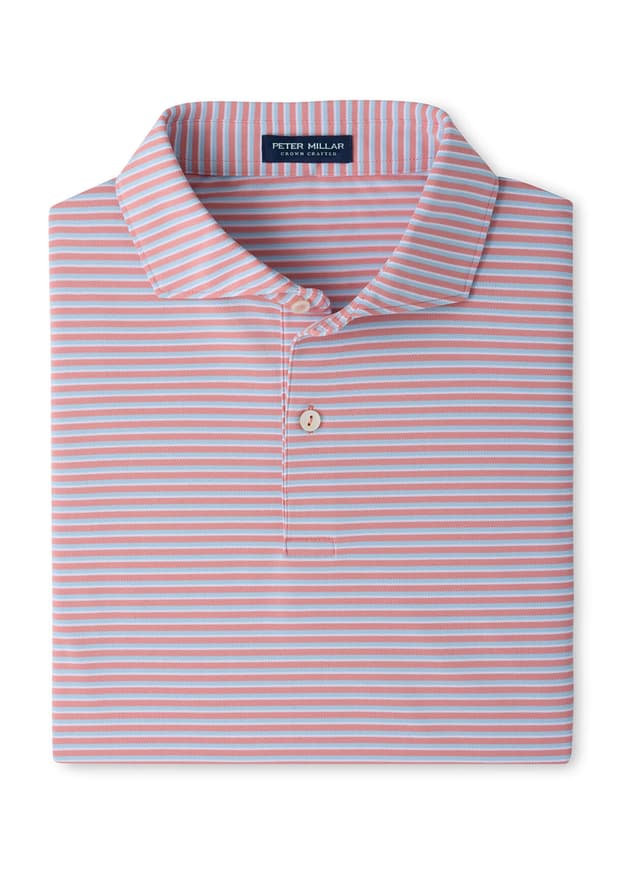 Peter Millar Men's Tempo Performance Mesh Polo - F26 - Pink 3XL