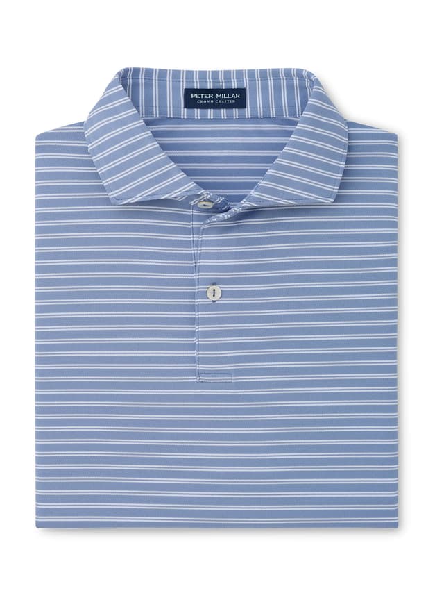 Peter Millar Men's Beam Performance Mesh Polo - Cyan 3XL