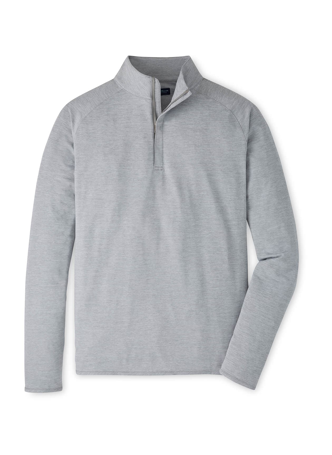 Peter Millar Men's Stealth Stripe Performance Quarter-Zip - F26 - Light Grey 3XL