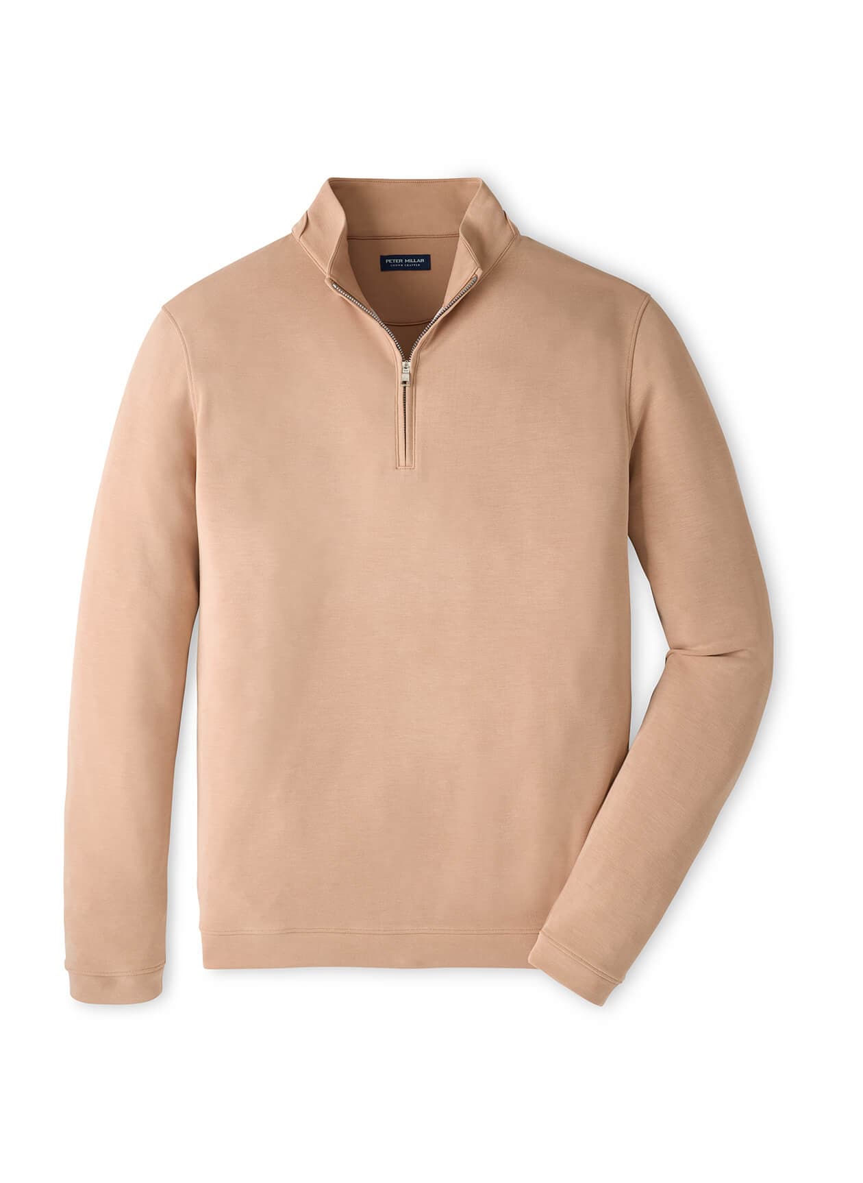 Peter Millar Men's Soft Suede Performance Quarter-Zip - Brown 3XL