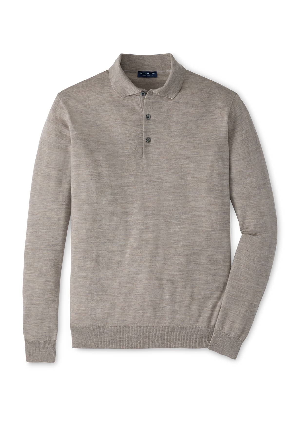 Peter Millar Men's Dorset Sweater Polo F26 - Brown 3XL