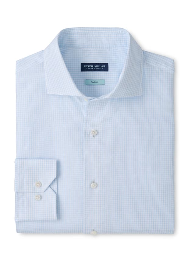 Peter Millar Men's Kenneth Cotton Sport Shirt - Cyan 3XL