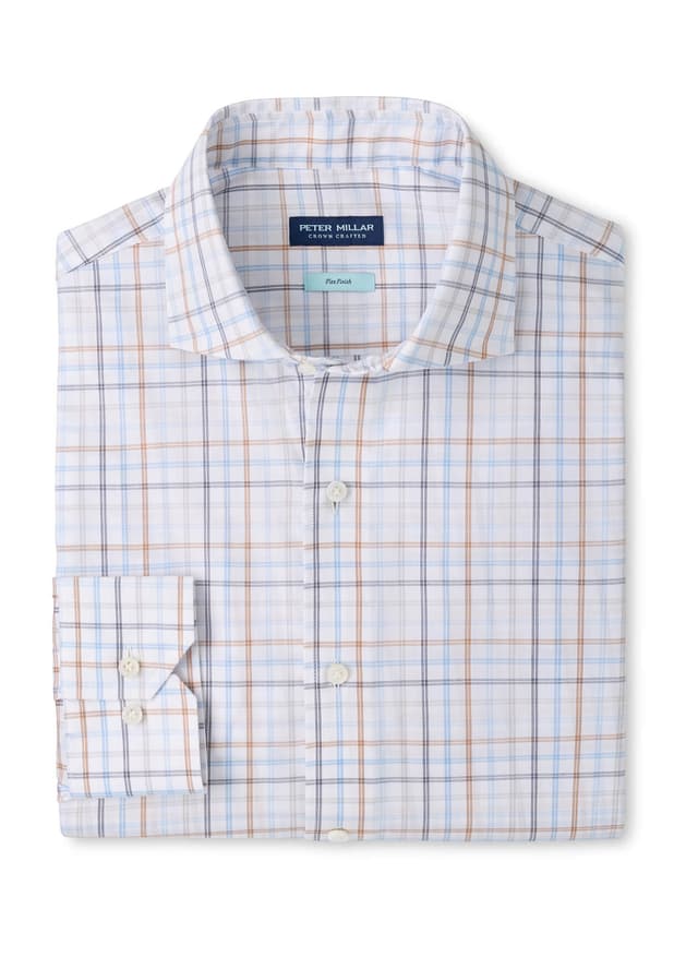 Peter Millar Men's Arthur Cotton Sport Shirt - Cyan 3XL
