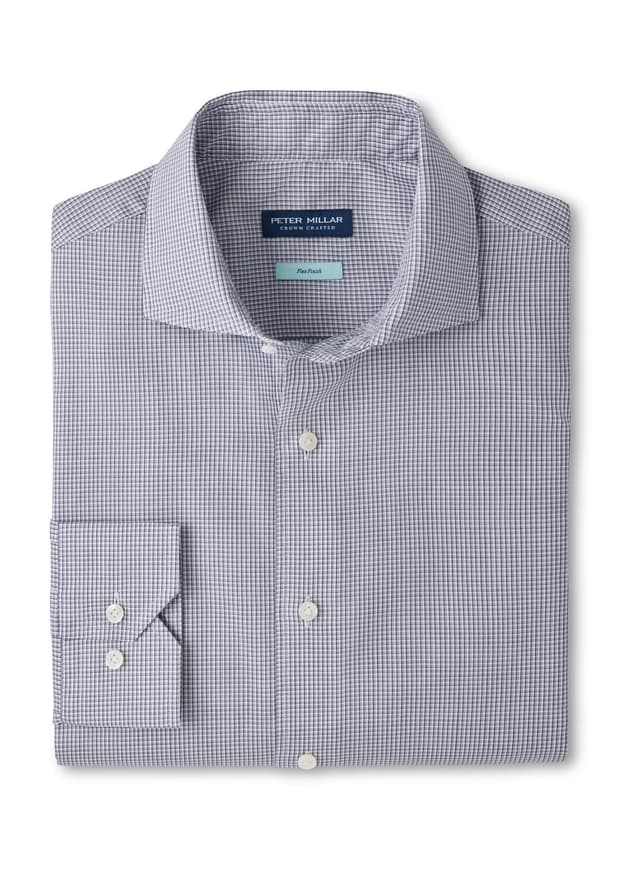 Peter Millar Men's Winston Cotton Sport Shirt - Navy 3XL