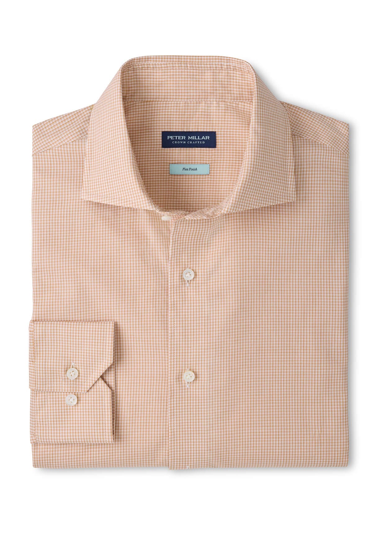 Peter Millar Men's Winston Cotton Sport Shirt - Orange 3XL
