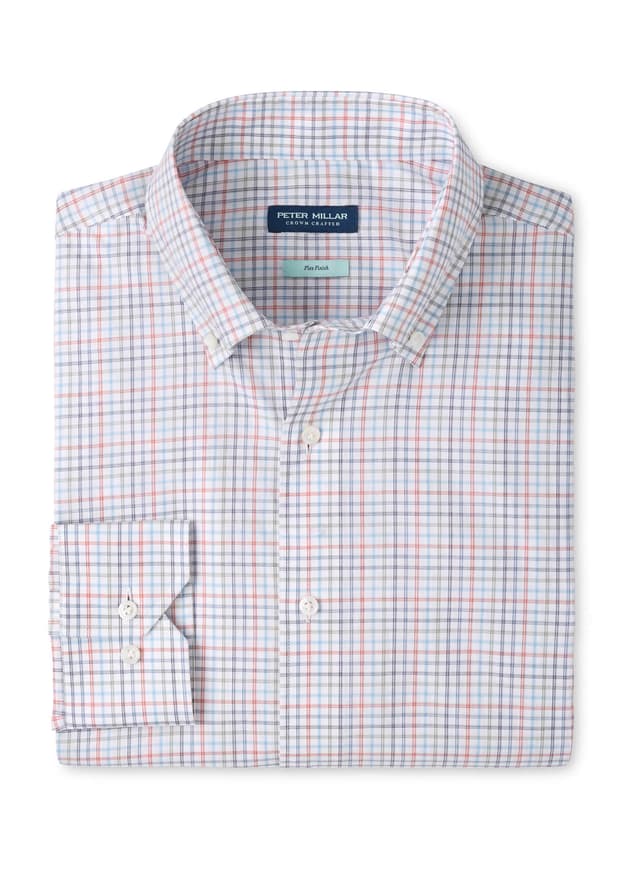 Peter Millar Men's Otis Cotton Sport Shirt - Navy 3XL