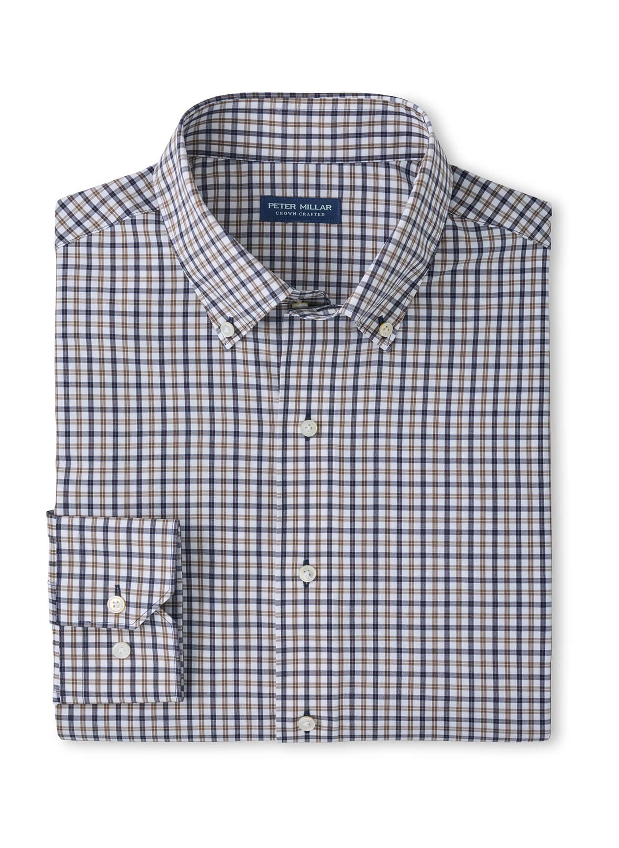 Peter Millar Men's Clarence Performance Poplin Sport Shirt - Navy 3XL