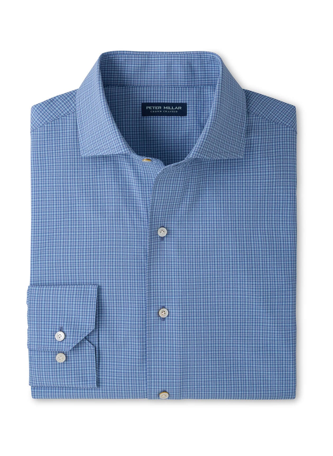 Peter Millar Men's Archie Performance Poplin Sport Shirt - Cyan 3XL