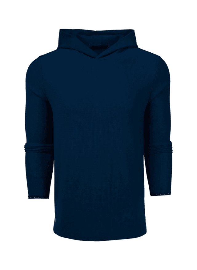 Greyson Men's Traverse Waffle Hoodie - Navy LG