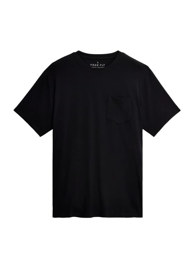 Free Fly Men's Bamboo Flex Pocket Tee - Black 3XL