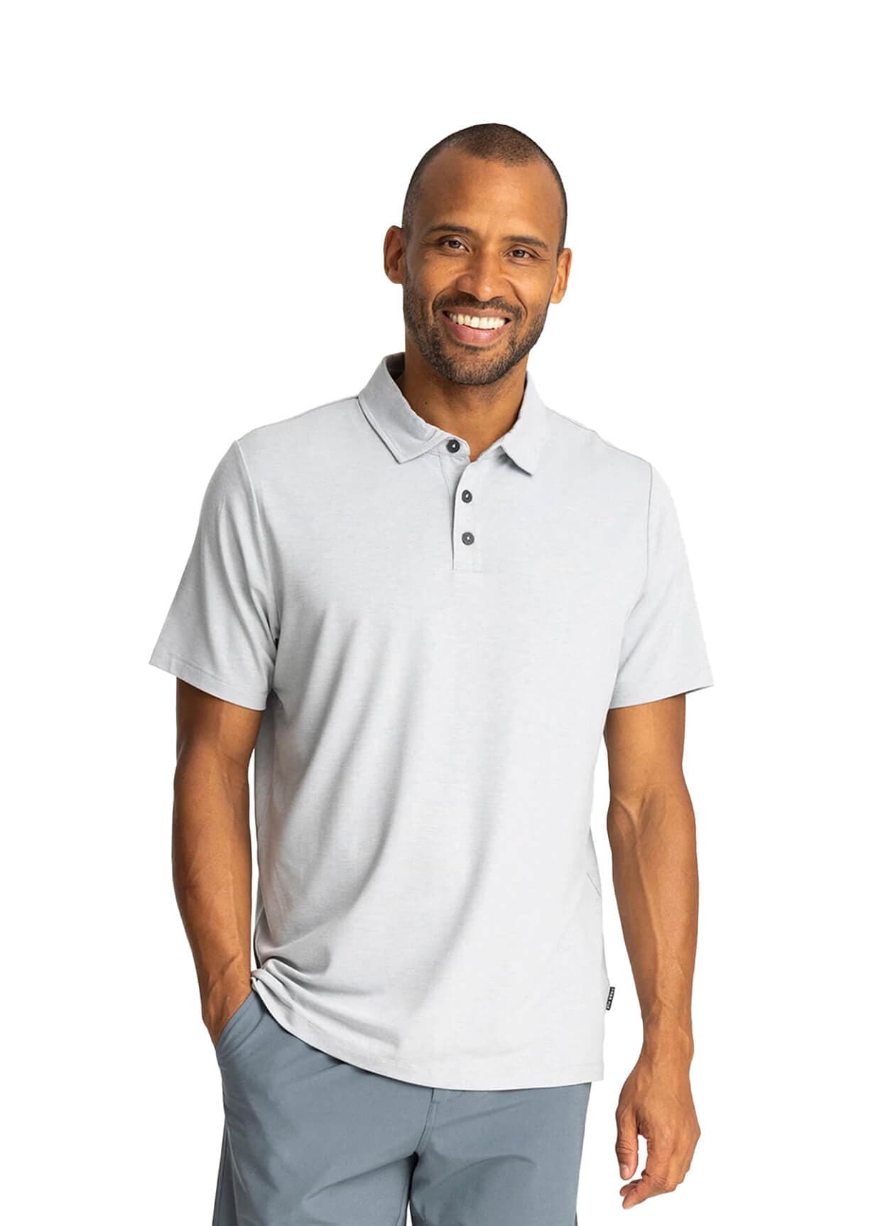 Free Fly Men's Bamboo Flex Polo II - Light Grey 3XL