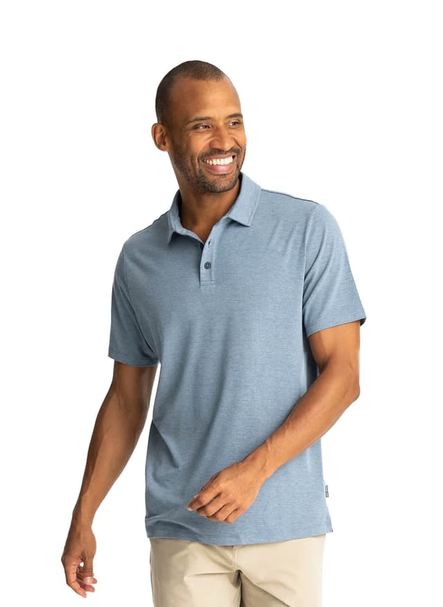 Free Fly Men's Bamboo Flex Polo II - Cyan 3XL