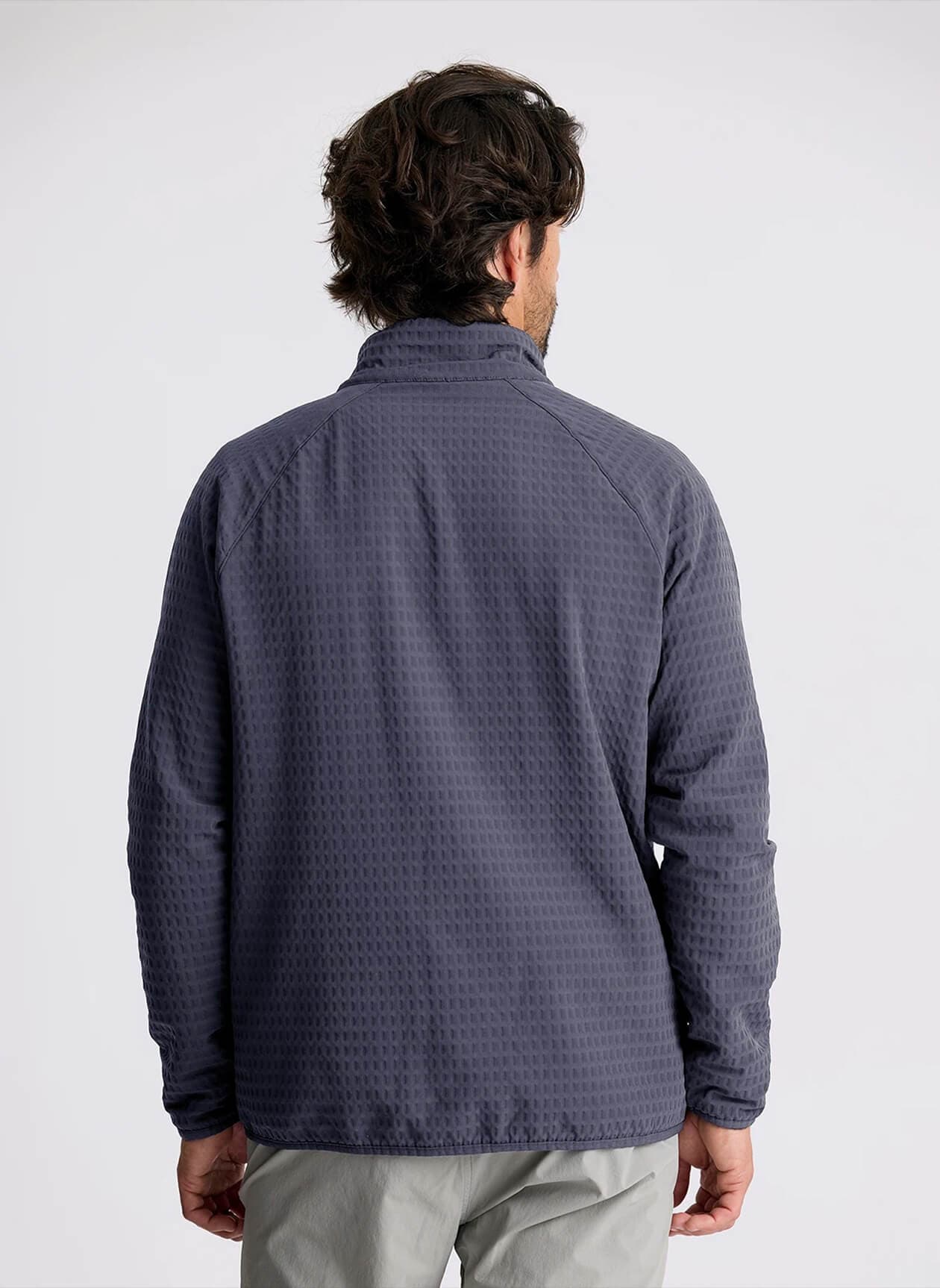 Free Fly Men's Gridback Fleece Jacket - Navy LG