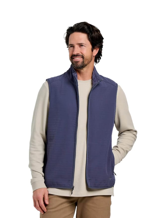 Free Fly Men's Gridback Fleece Vest - Navy LG