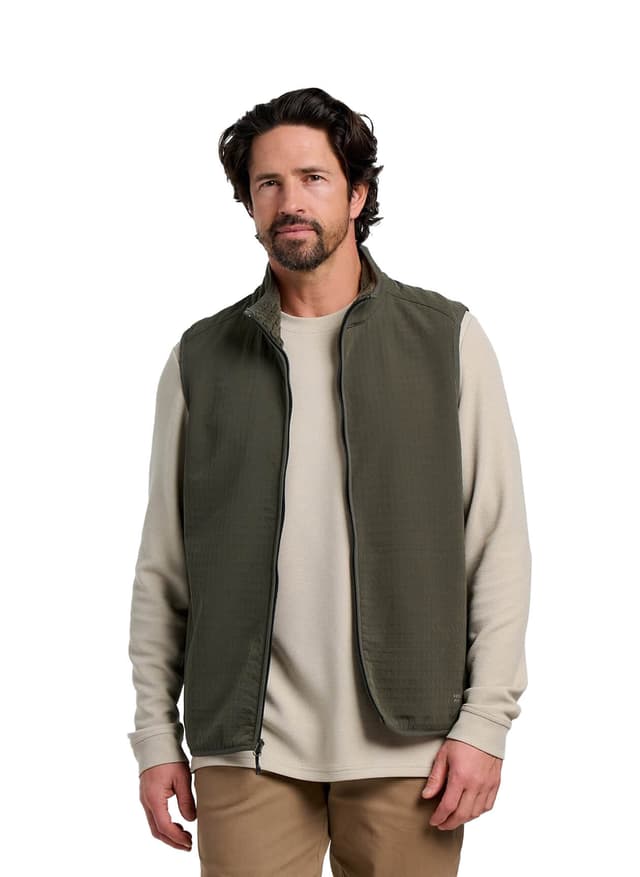 Free Fly Men's Gridback Fleece Vest - Green LG