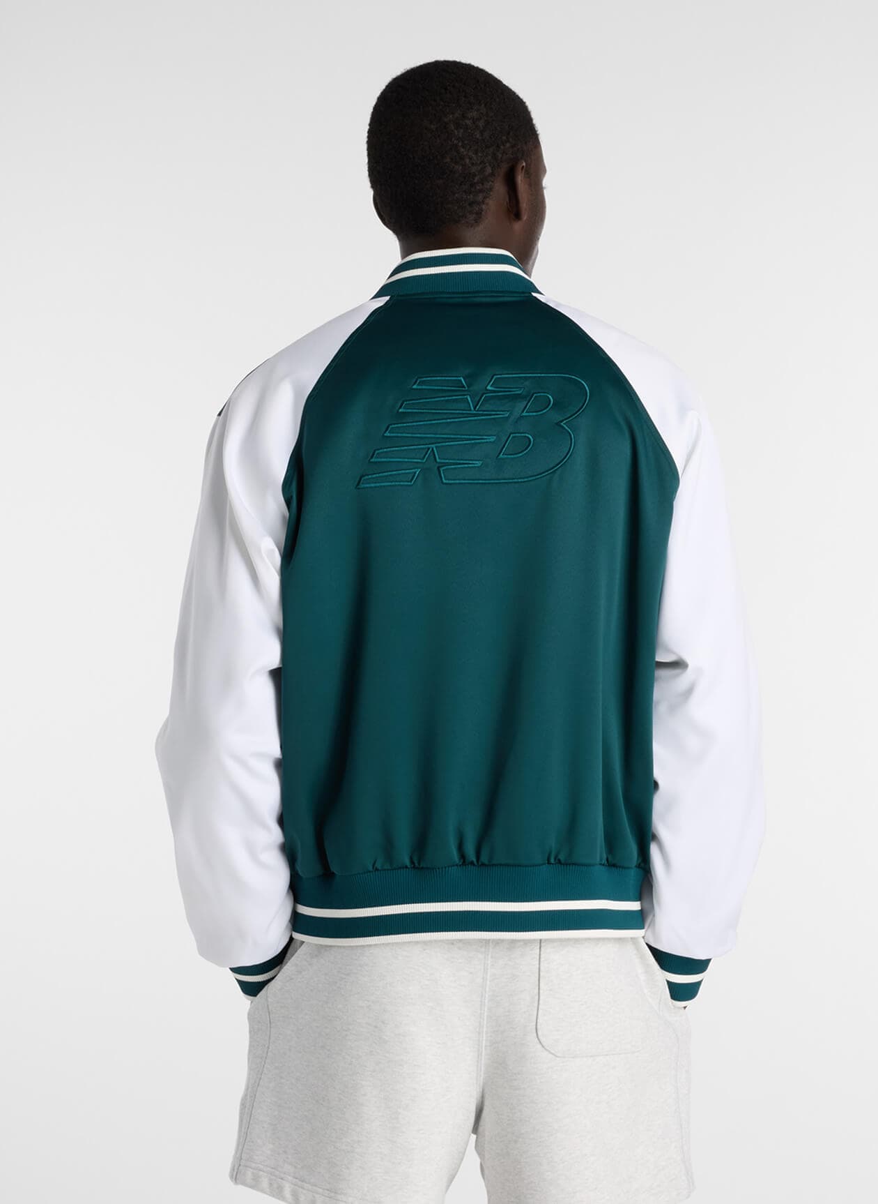 Men's New Balance Athletics Varsity Jacket - Green LG