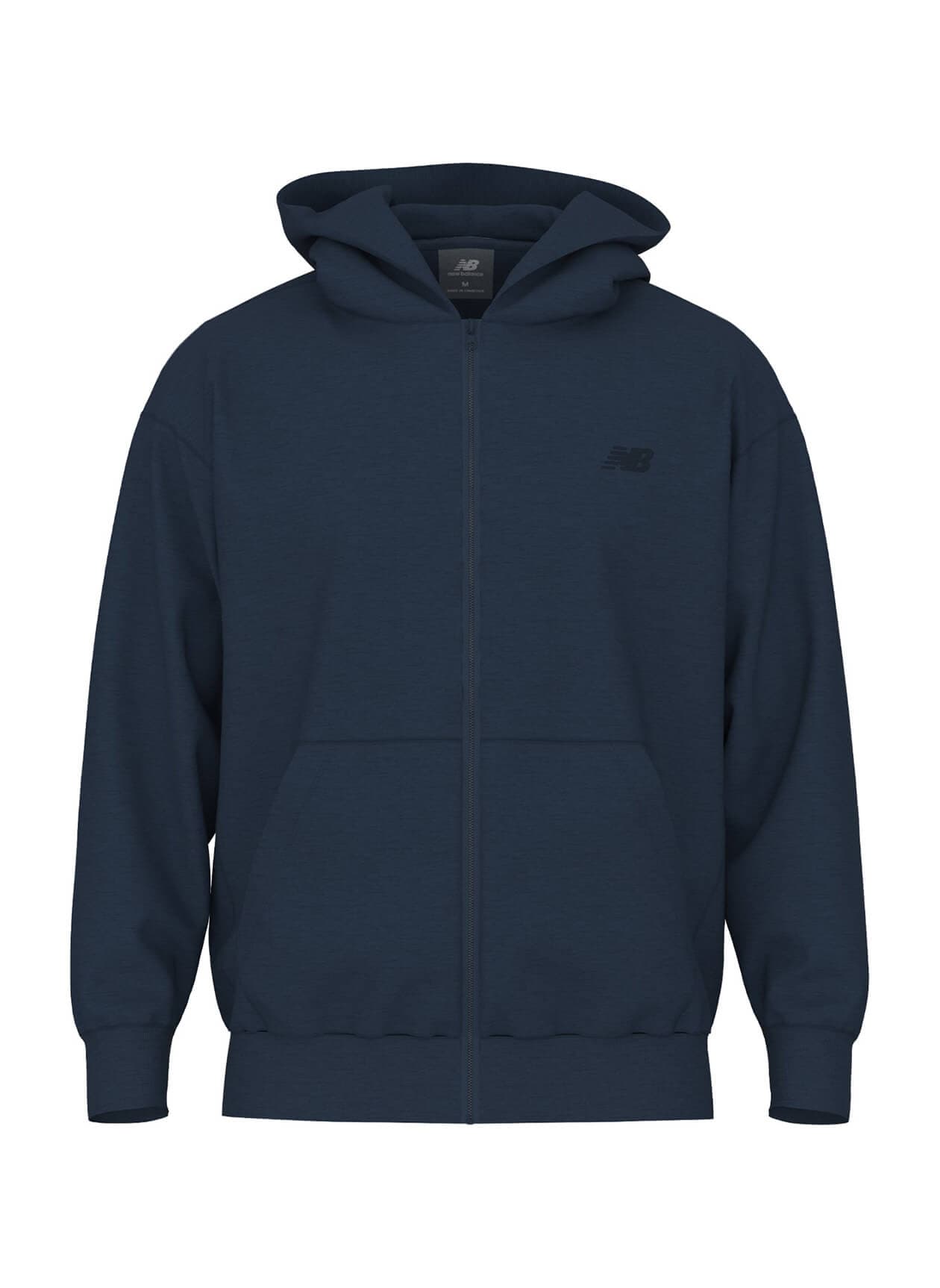 New Balance Men's Team Athletics French Terry Full-Zip Hoodie - Navy 3XL