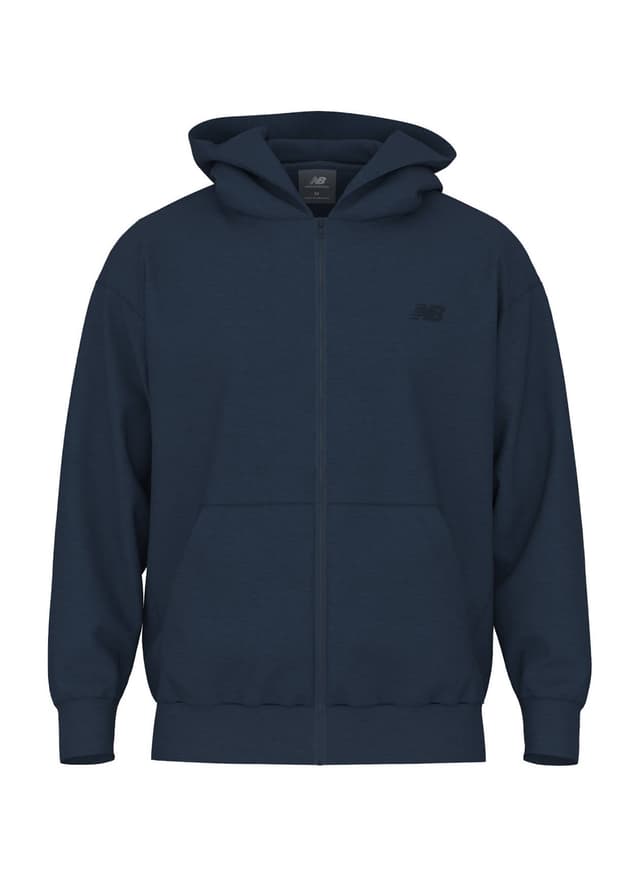 New Balance Men's Team Athletics French Terry Full-Zip Hoodie - Navy 3XL