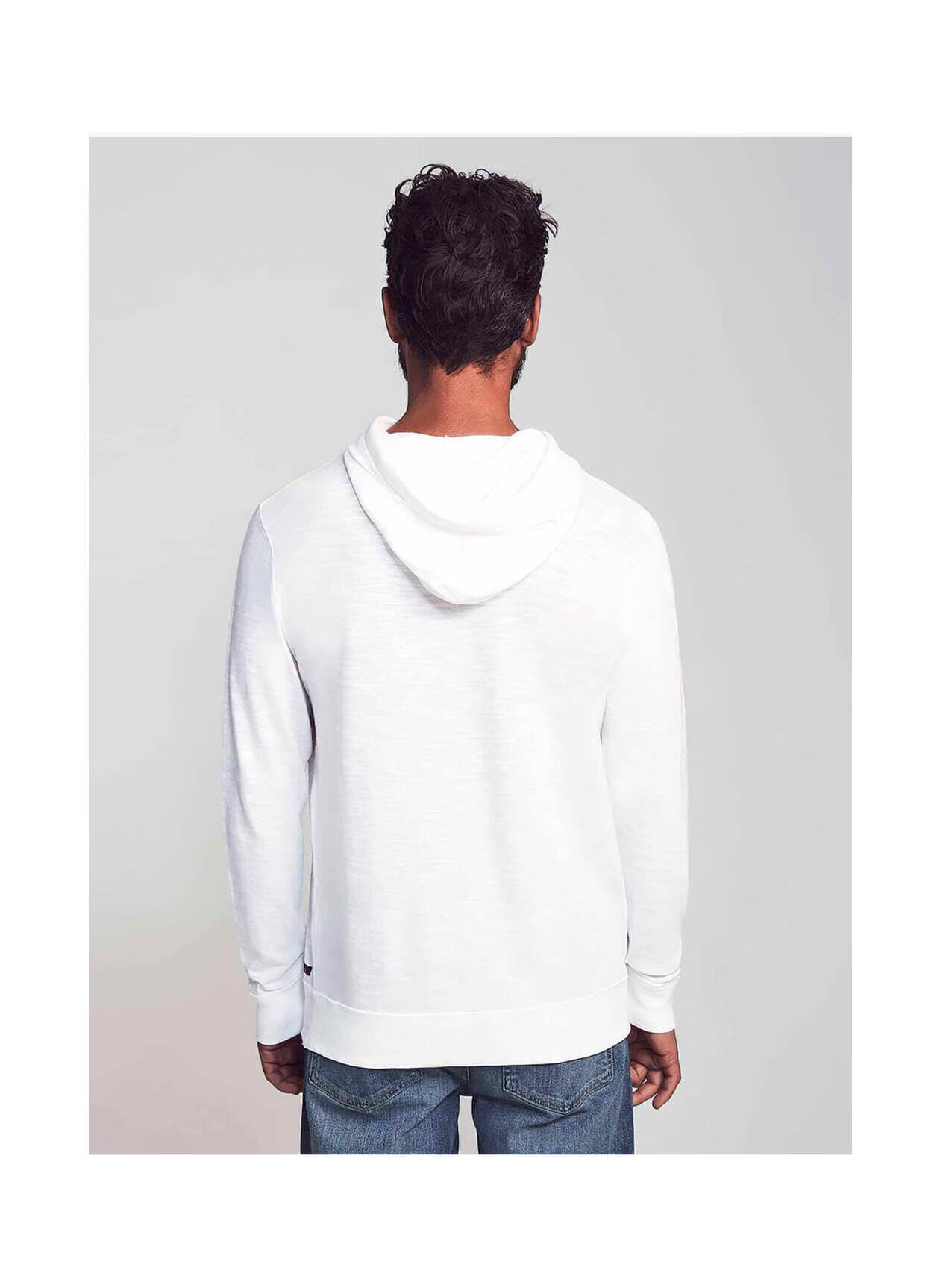 Faherty Men's Slub Cotton Hoodie - White 3XL