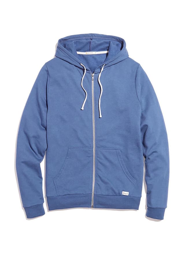 Marine Layer Men's Afternoon Zip Hoodie - Cyan 3XL