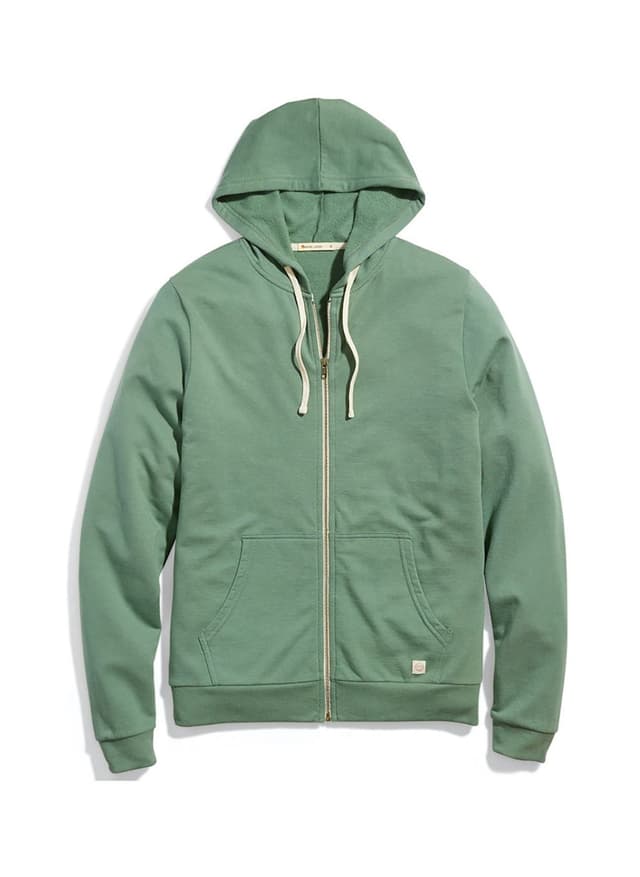Marine Layer Men's Afternoon Zip Hoodie - Green 3XL