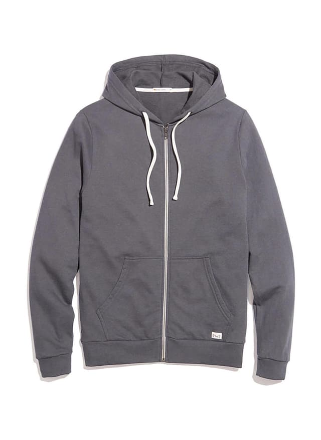 Marine Layer Men's Afternoon Zip Hoodie - Dark Grey 3XL