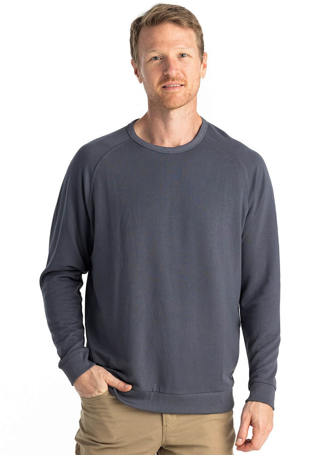 Free Fly Men's Bamboo Lightweight Fleece Crew - Navy 3XL