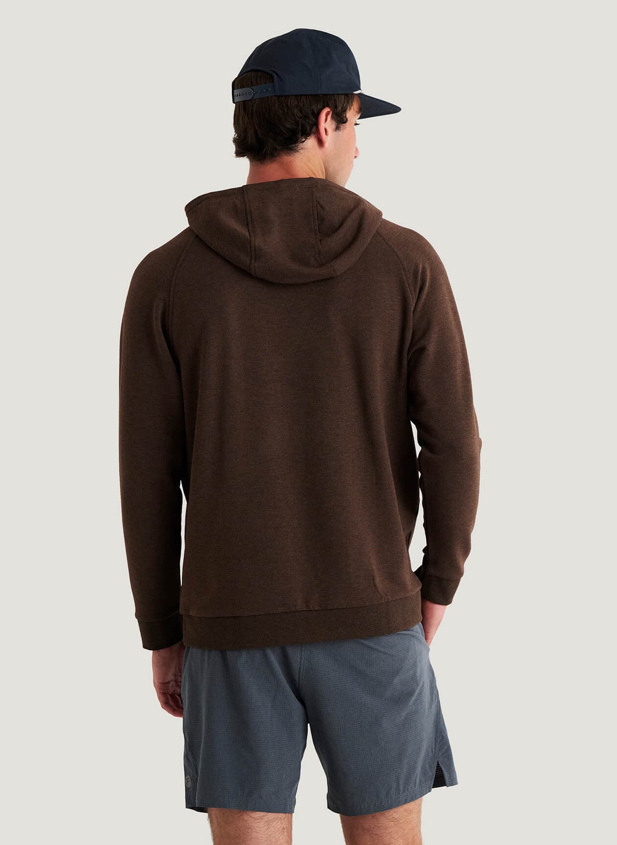 Free Fly Men's Bamboo Lightweight Fleece Hoodie - Heather Dark Brown 3XL