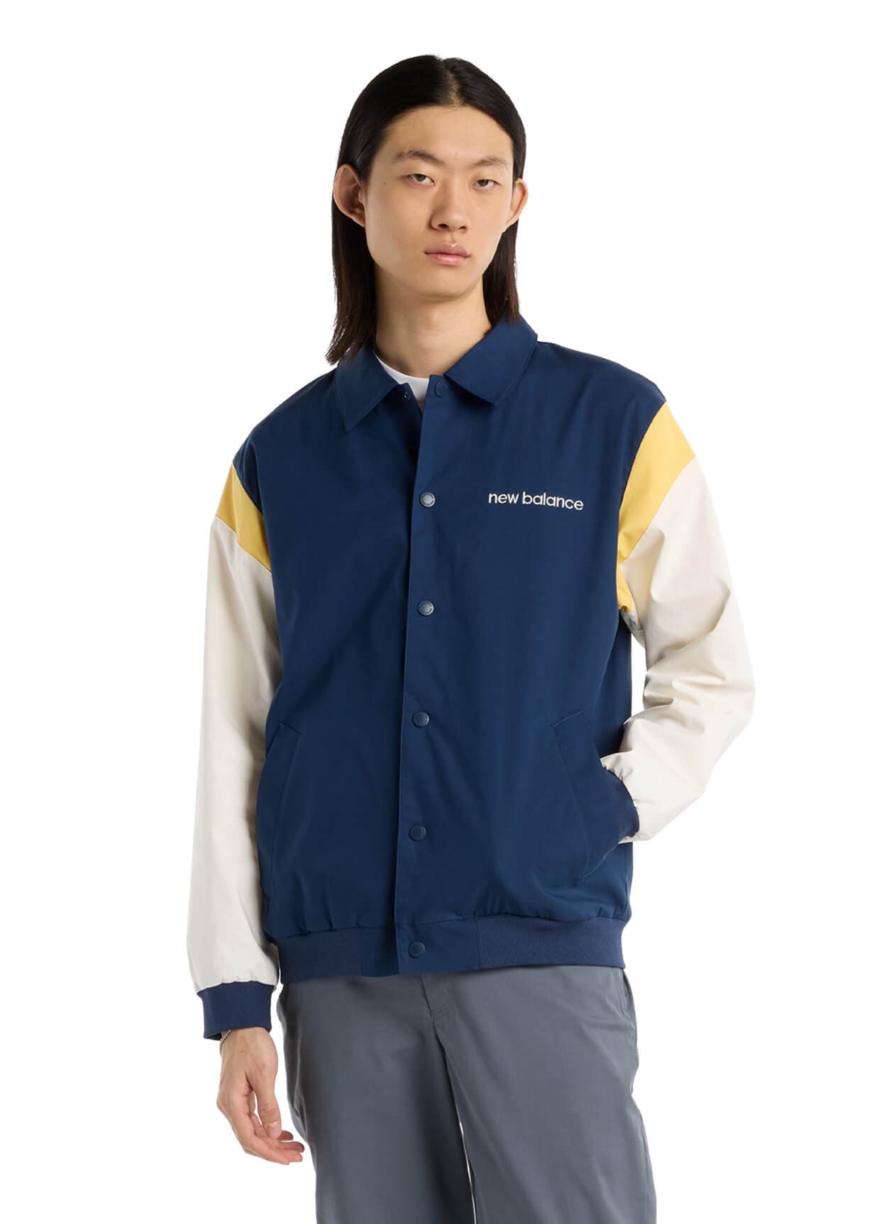 New Balance Men's Athletics Varsity Jacket - Navy LG
