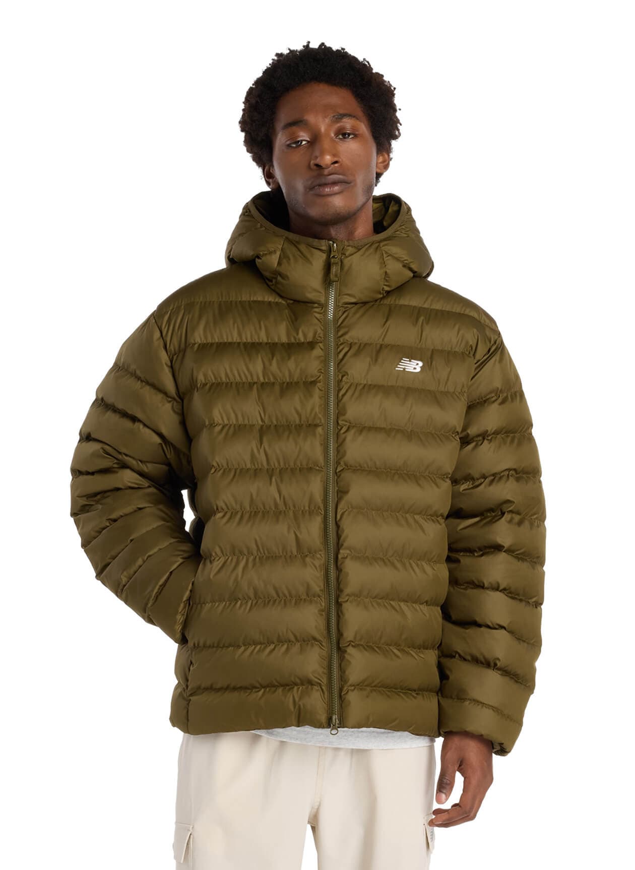 New Balance Men's Sport Essentials Hooded Puffer Jacket