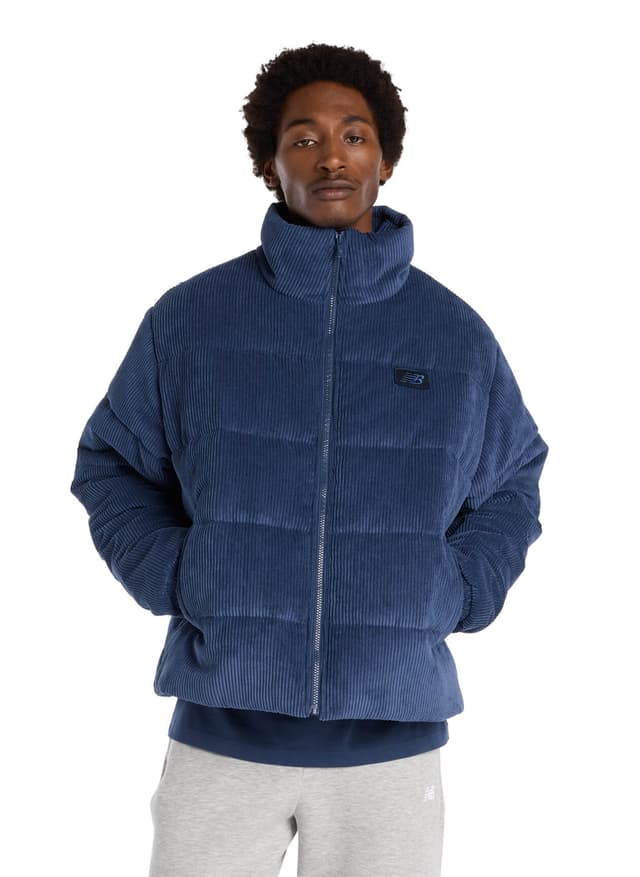 New Balance Men's Athletics Corduroy Puffer - Navy LG
