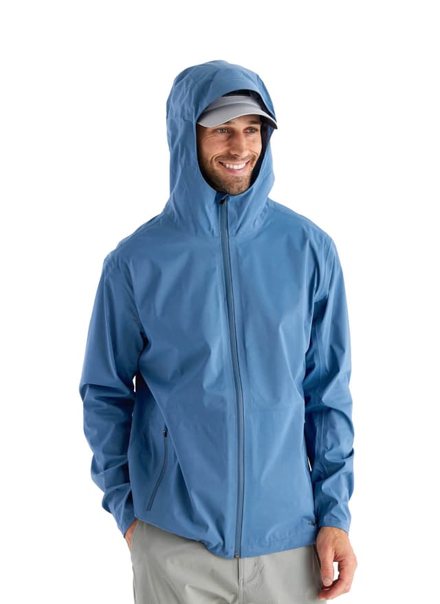 Free Fly Men's Cloudshield Rain Jacket - Blue LG