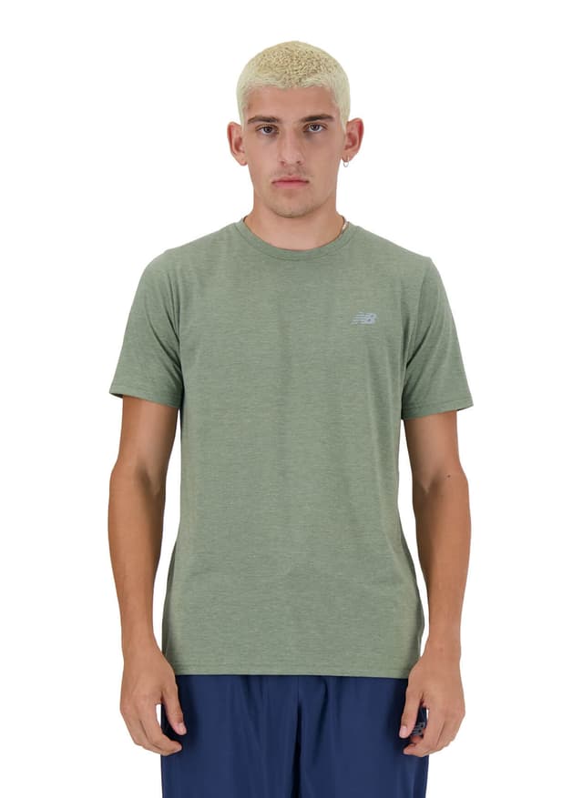 New Balance Men's Sport Essentials Heathertech T-Shirt - Green LG