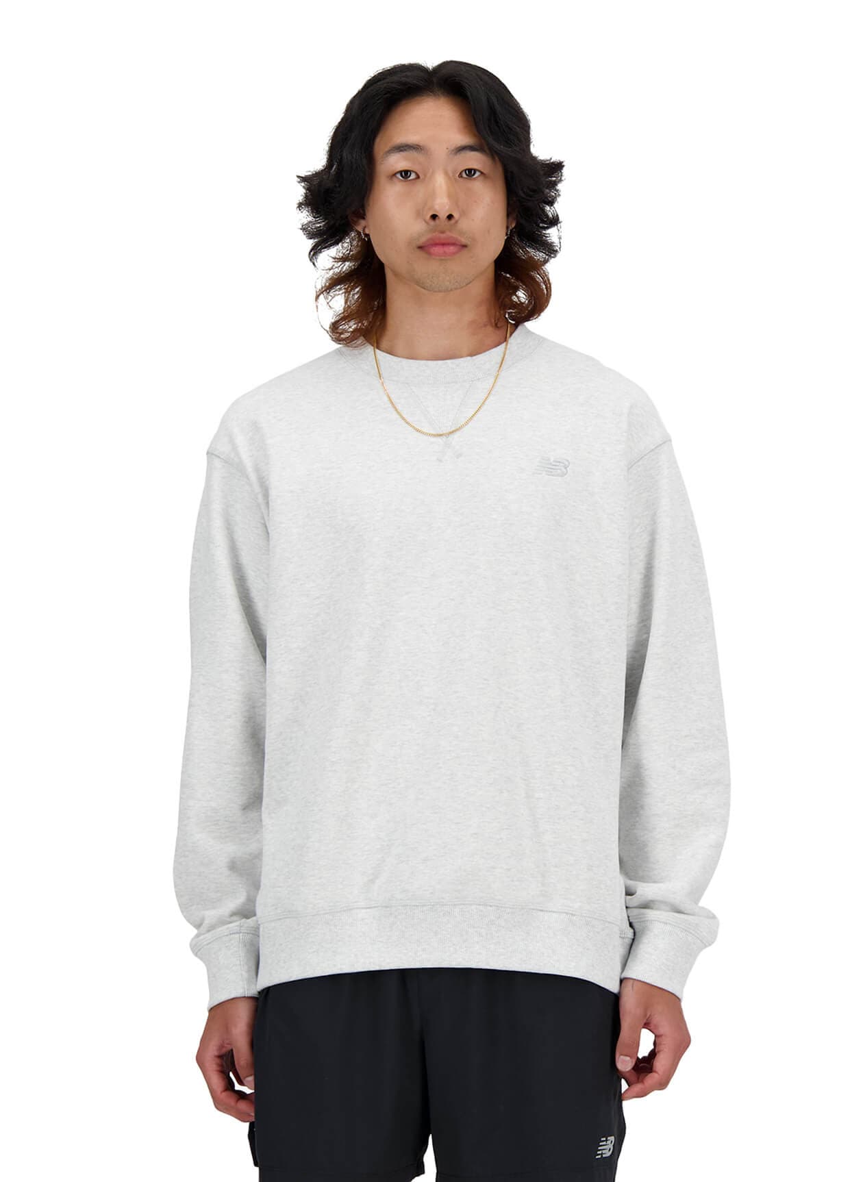 New Balance Men's Athletics French Terry Crew - Light Grey 3XL