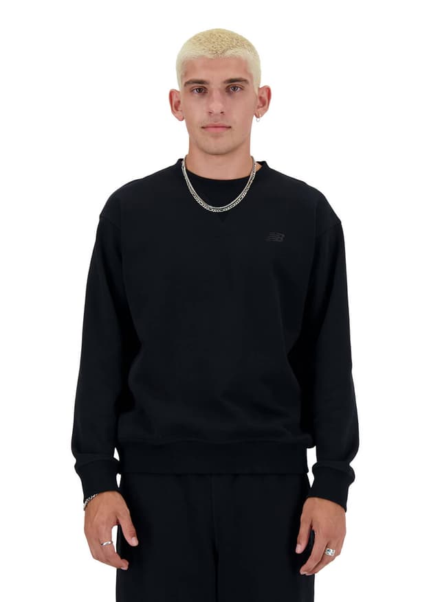 New Balance Men's Athletics French Terry Crew - Black 3XL
