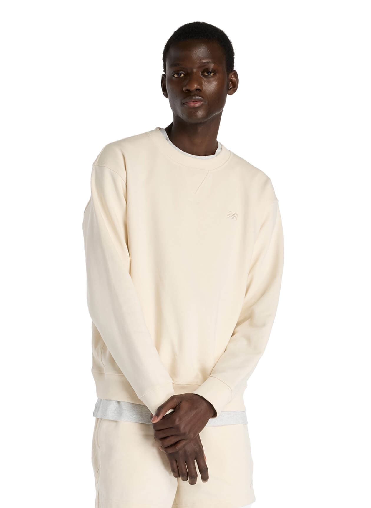 New Balance Men's Athletics French Terry Crew - White 3XL