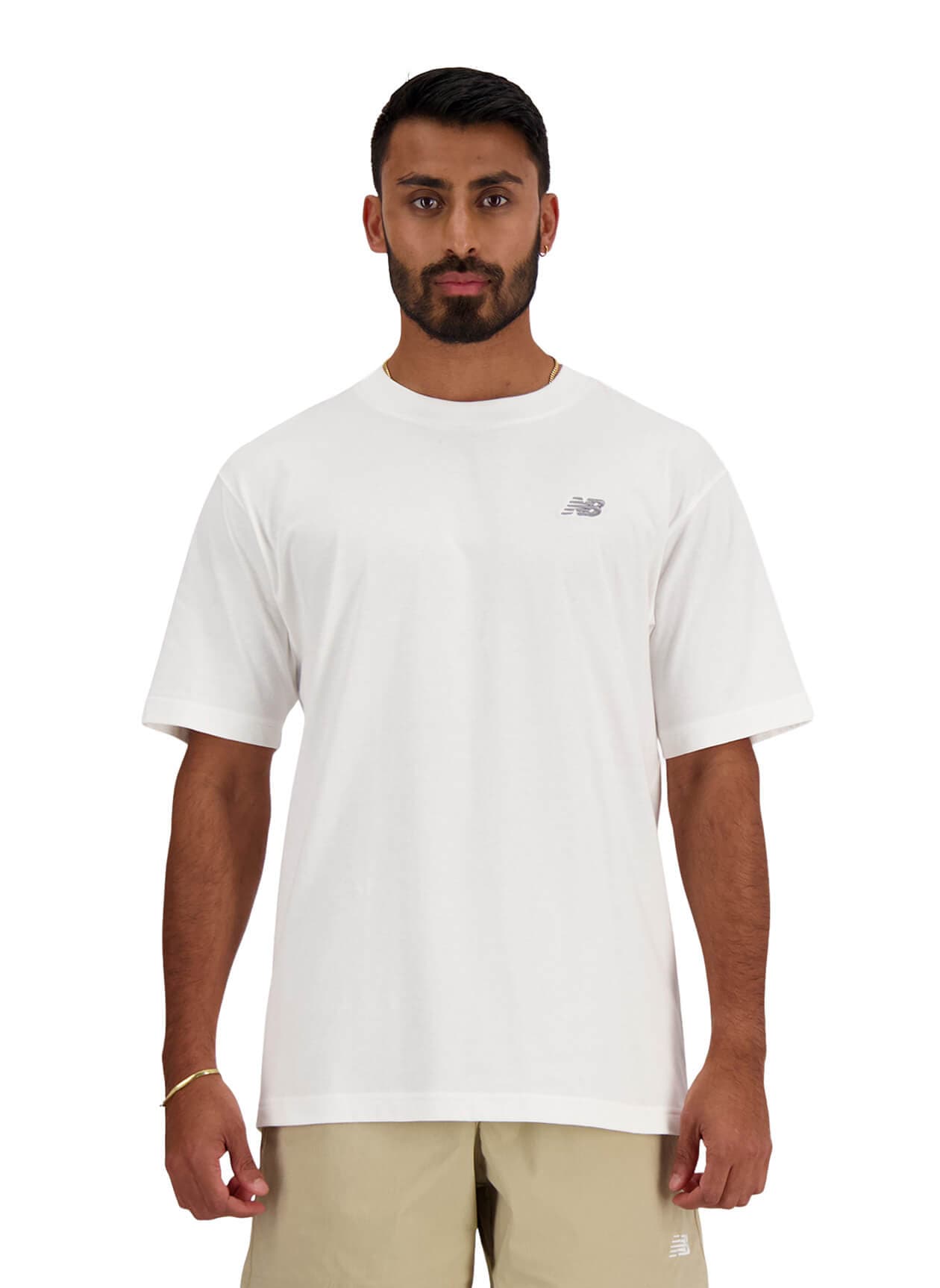 New Balance Men's Sport Essentials Cotton T-Shirt - White LG