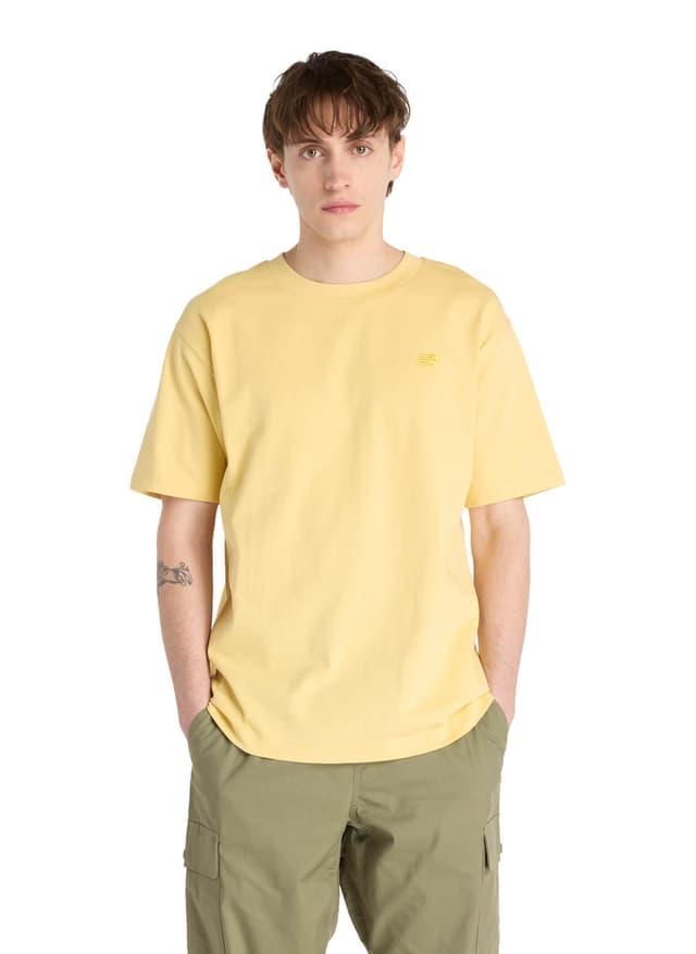 New Balance Men's Athletics Cotton T-Shirt - Yellow LG