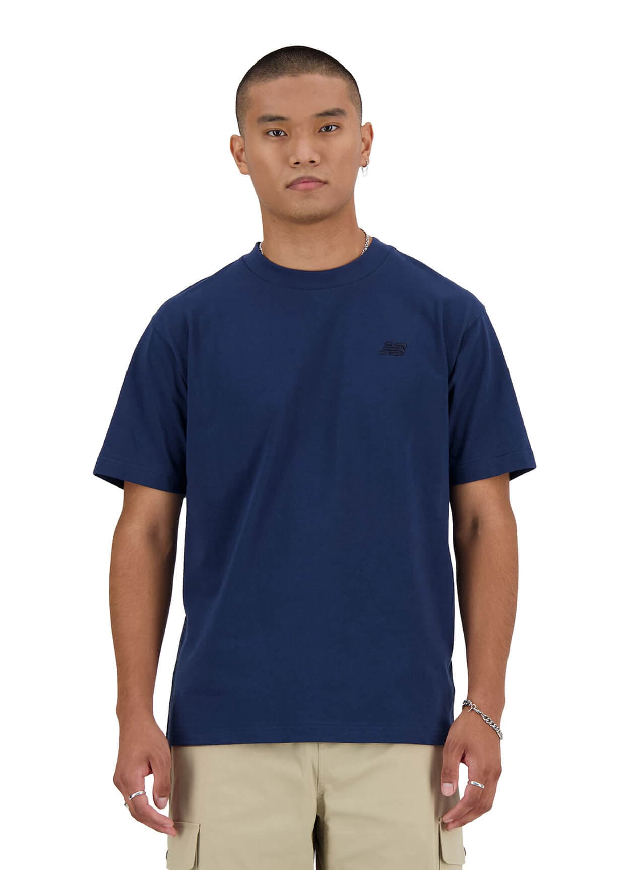New Balance Men's Athletics Cotton T-Shirt - Navy LG