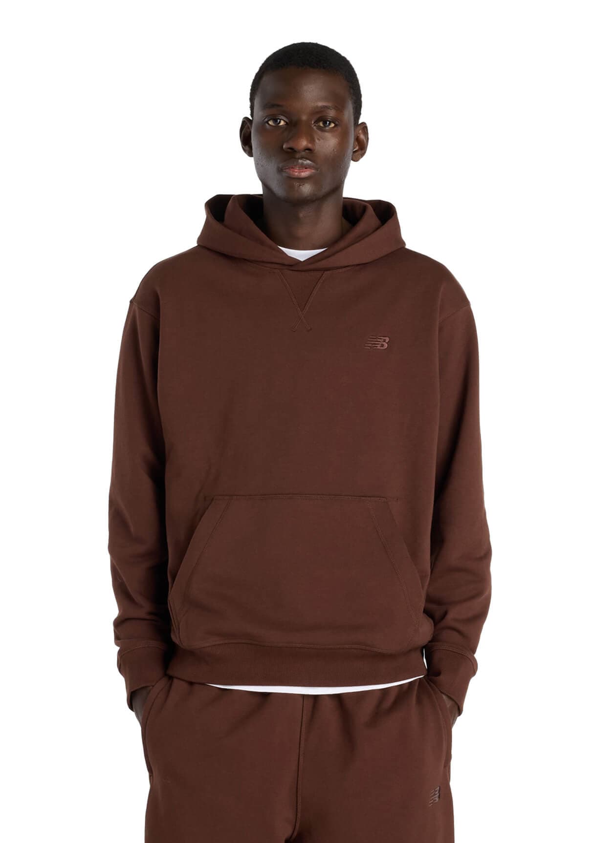 New Balance Men's Athletics French Terry Hoodie - Brown LG