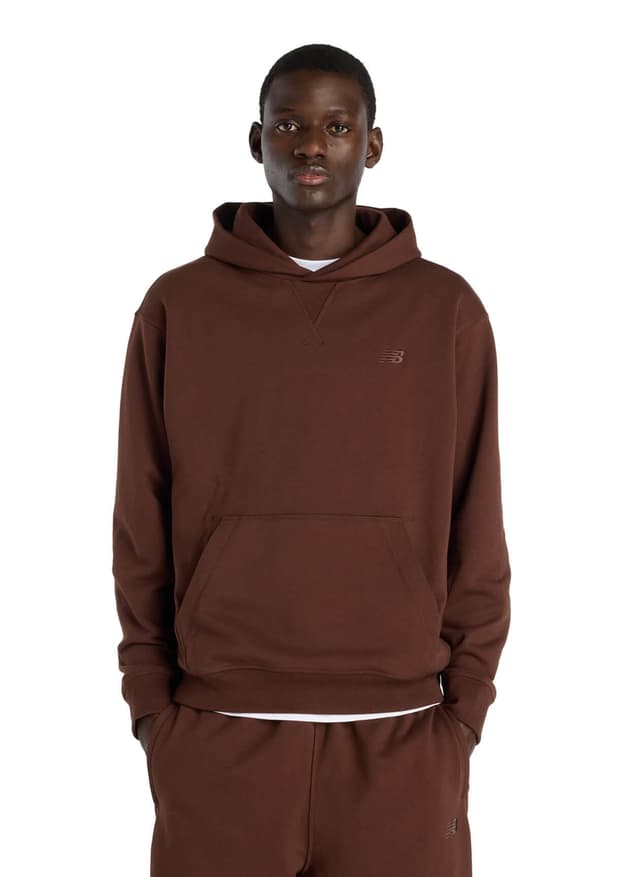 New Balance Men's Athletics French Terry Hoodie - Brown LG