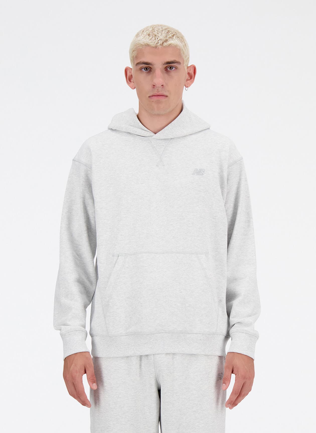 New Balance Men's Athletics French Terry Hoodie - Light Grey LG