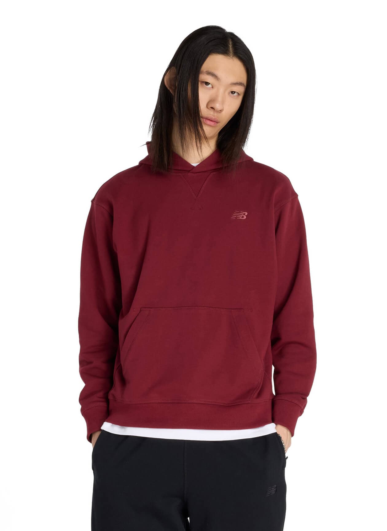 New Balance Men's Athletics French Terry Hoodie - Red LG