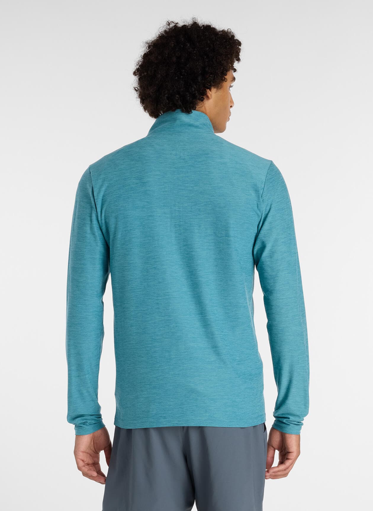New Balance Men's Space Dye Quarter-Zip - Green LG