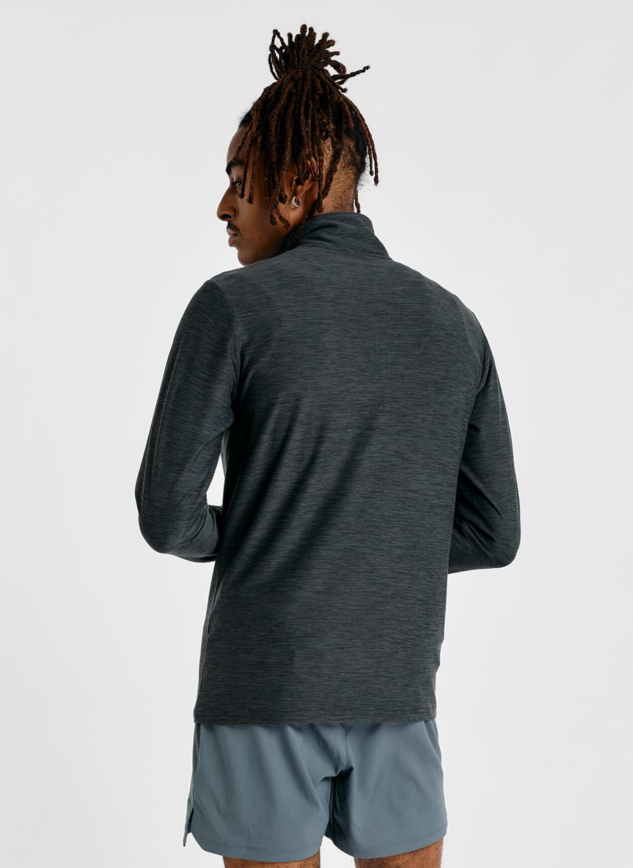 New Balance Men's Space Dye Quarter-Zip - Black LG