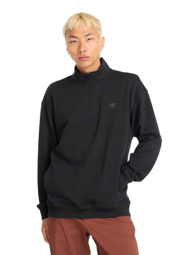 New Balance Men's Athletics Fleece Half-Zip - Black LG