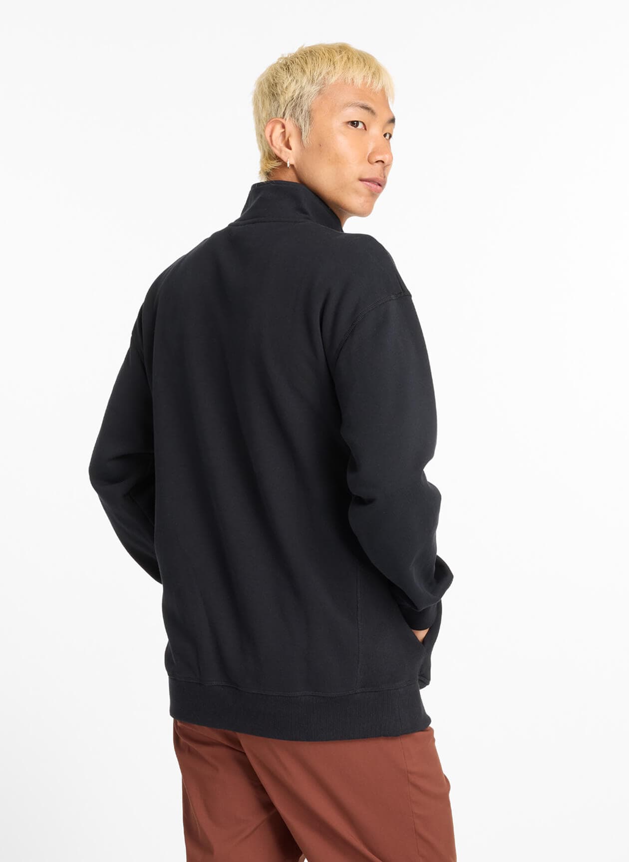New Balance Men's Athletics Fleece Half-Zip - Black LG