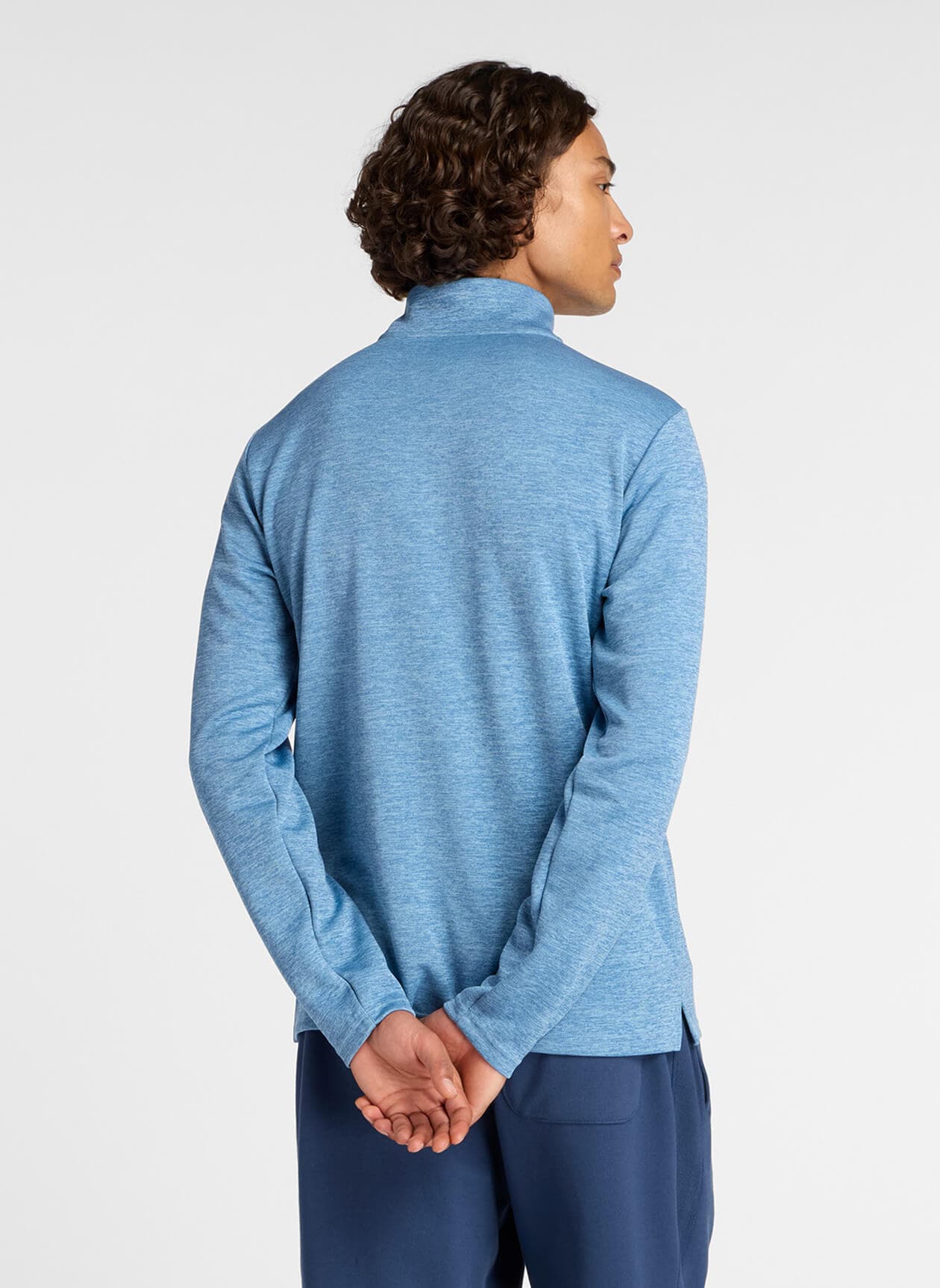 New Balance Men's Sport Knit Quarter-Zip - Cyan LG
