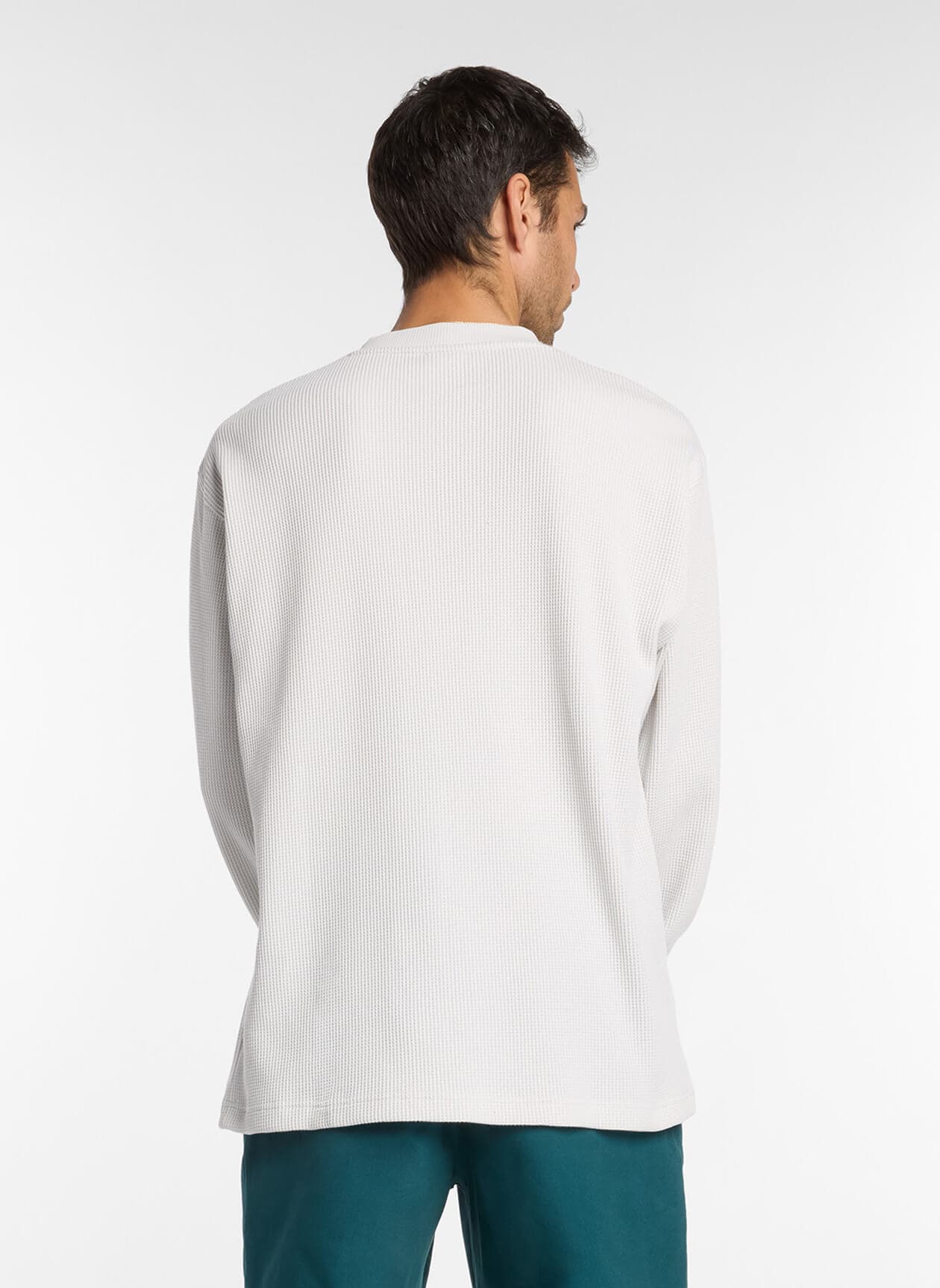 New Balance Men's Numeric Waffle Knit Henley - Light Grey LG